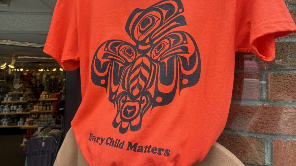 Orange shirt reading "Every Child Matters"